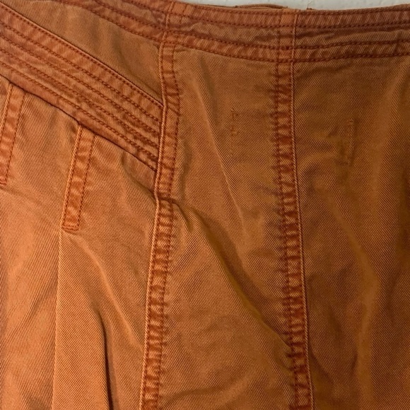 Anthropologie | Briony mini skirt button front burnt orange size 4 - Picture 8 of 8